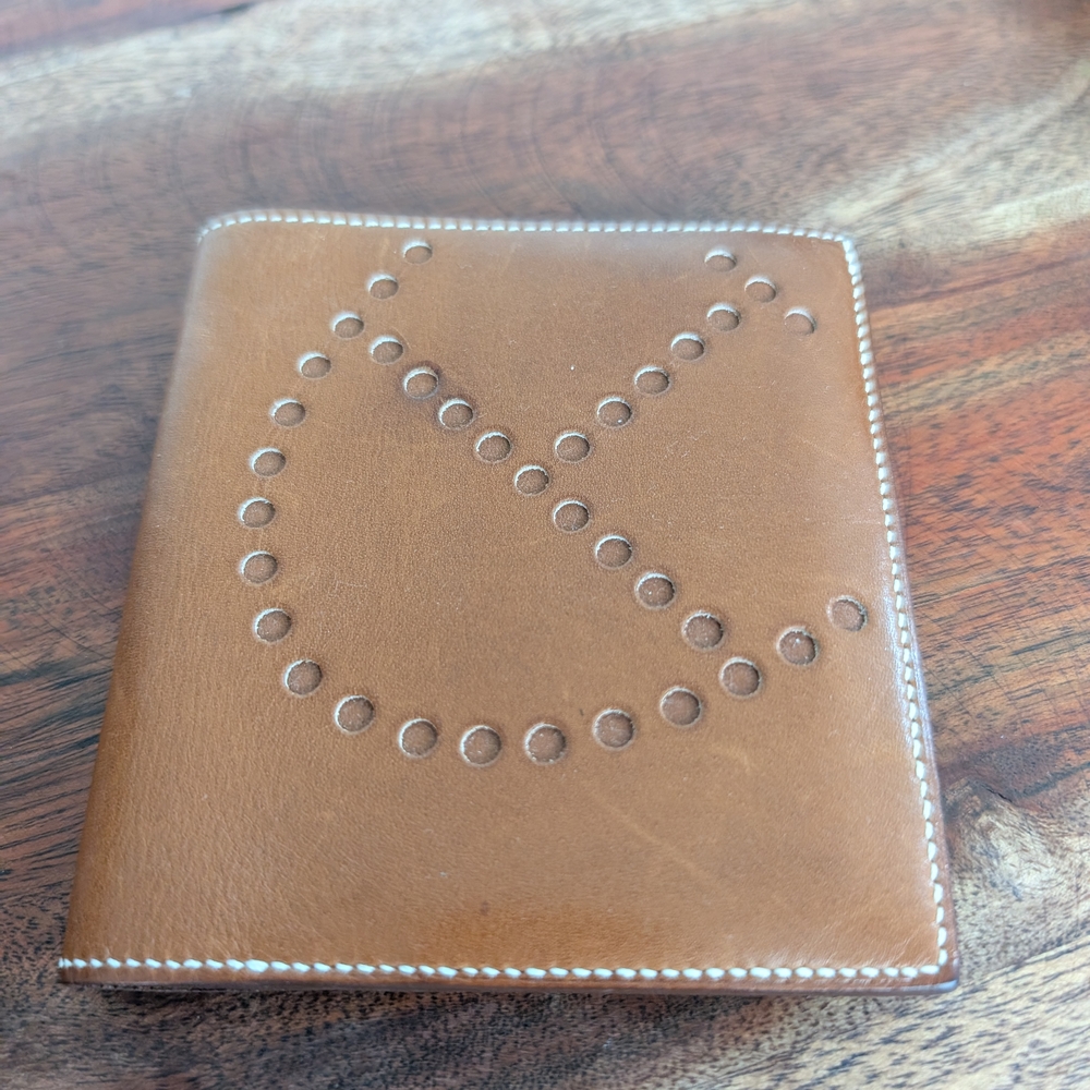 Authentic Hermes Tan Leather Card Holder